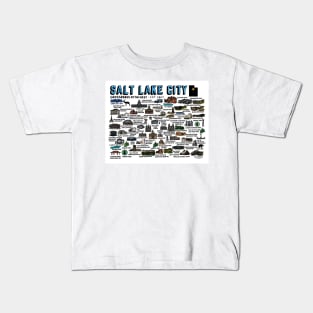 Salt Lake City Map Kids T-Shirt